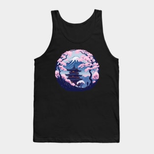 Cherry Blossoms Around Mt. Fuji Tank Top